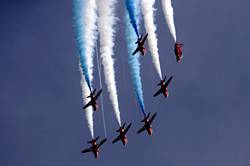 Allied Air Salute -  Red Arrows - Plymouth Hoe