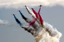 Allied Air Salute -  Red Arrows - Plymouth Hoe