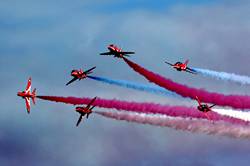 Allied Air Salute -  Red Arrows - Plymouth Hoee