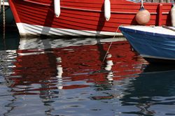 Mevagissey inner harbour reflections