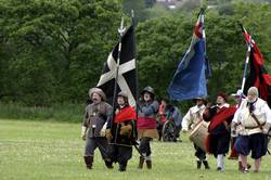 Sir Ralph Hopton and Sir Bevill Grenville approach the Roundheads