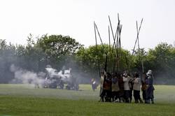 the Royalists prepare to take the hill